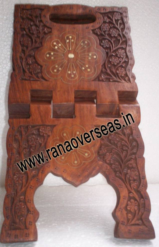 Wooden Carved Holy Book / Rahel Stand - 9