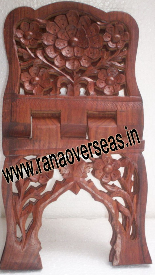 Wooden Carved Holy Book / Rahel Stand - 10