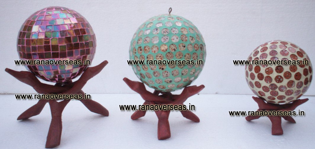 MOSAIC AND GLASS BALLS - 1 - 2 - 3