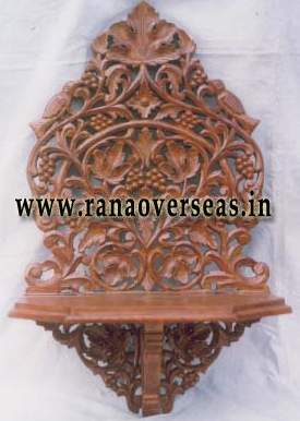 Wooden Carved Wall Rack - 1