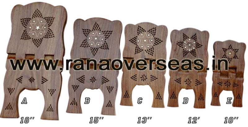 Wooden Carved Holy Book / Rahel Stand - 2