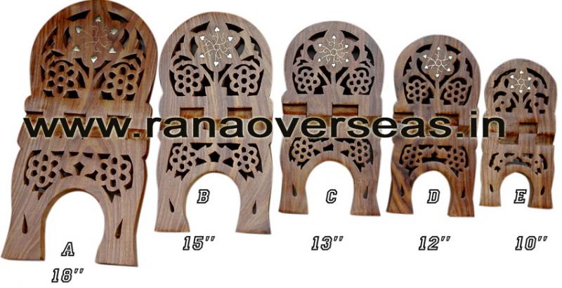 Wooden Carved Holy Book / Rahel Stand - 3