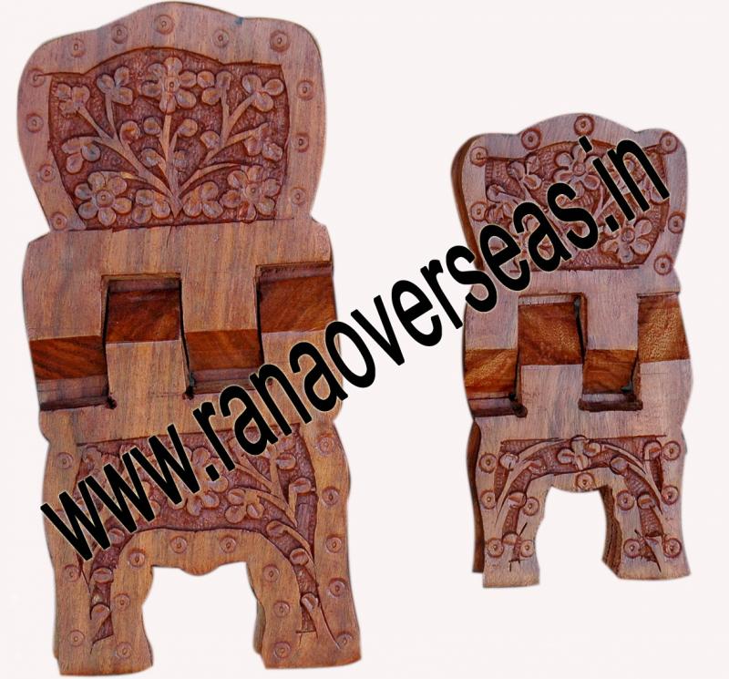 Wooden Carved Holy Book / Rahel Stand - 7
