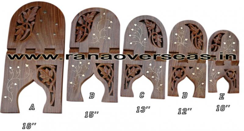 Wooden Carved Holy Book / Rahel Stand - 8