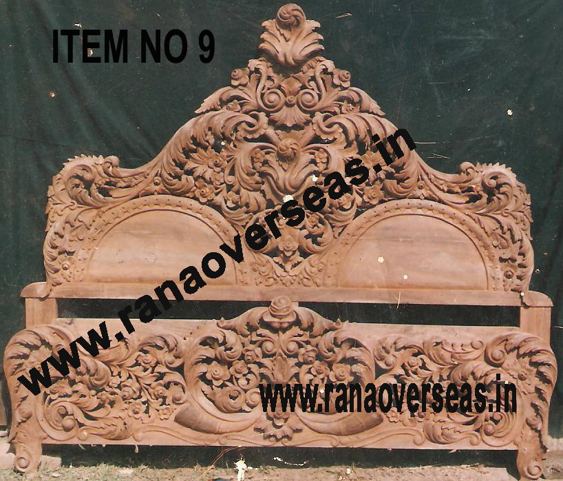 WOODEN CARVED BED 1