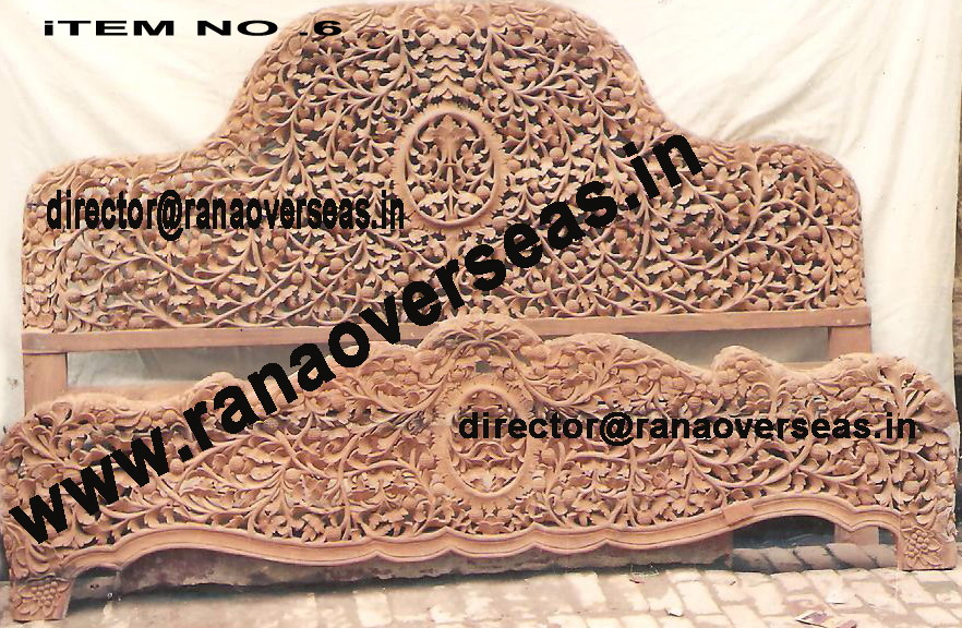 WOODEN CARVED BED